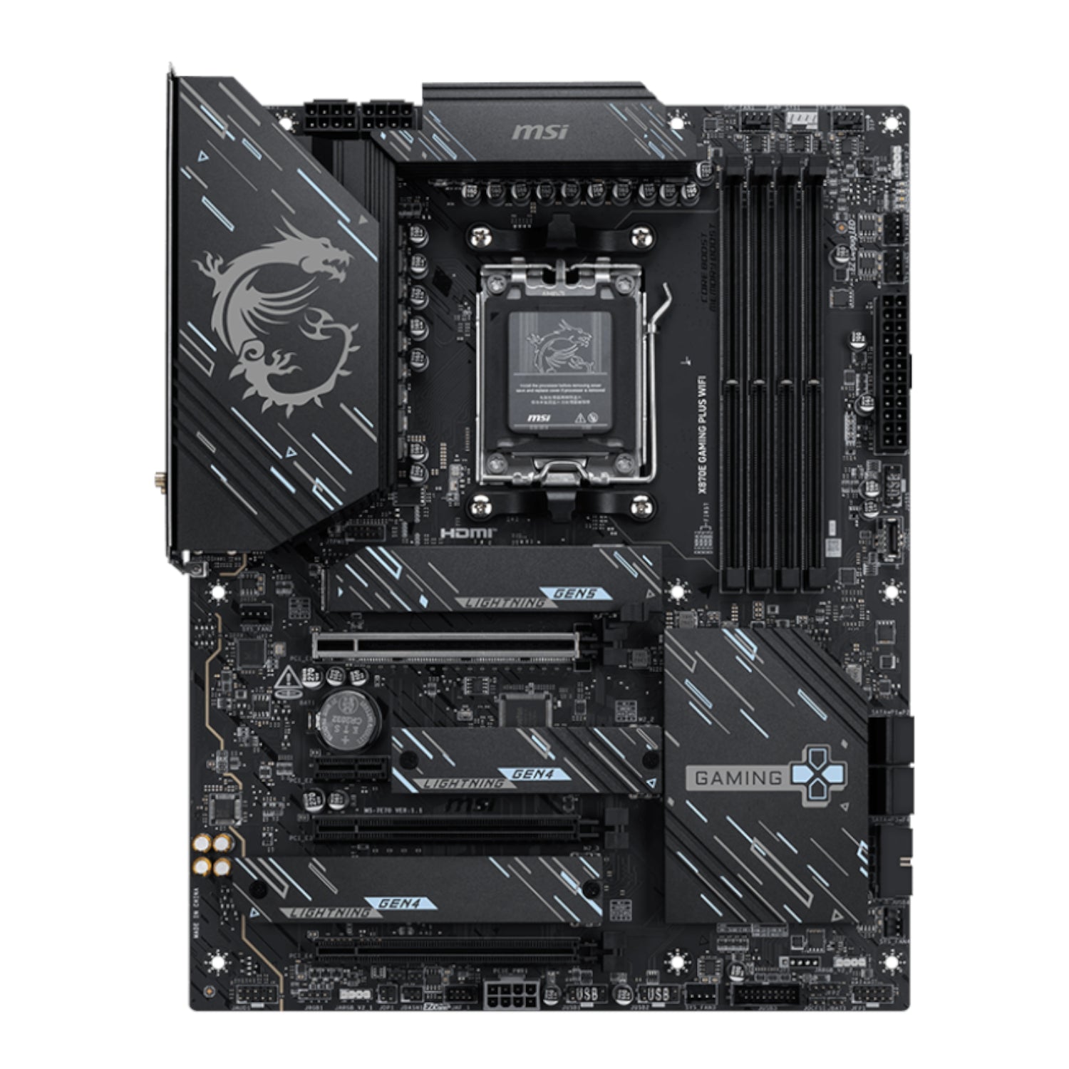 Msi X870E Gaming Plus WIFI AM5 ATX Gaming Motherboard image 2