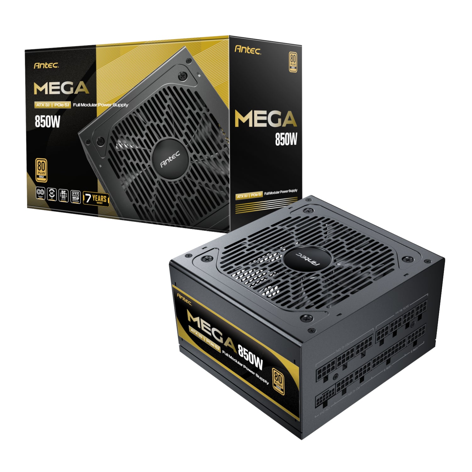 Antec Mega 850W 80 Plus Gold ATX3.1 PCIE 5.1 Fully Modular Power Supply