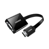 Ugreen HDMI To VGA Adapter, With 3.5MM Audio And Power Port Black