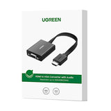 Ugreen HDMI To VGA Adapter, With 3.5MM Audio And Power Port Black image 5