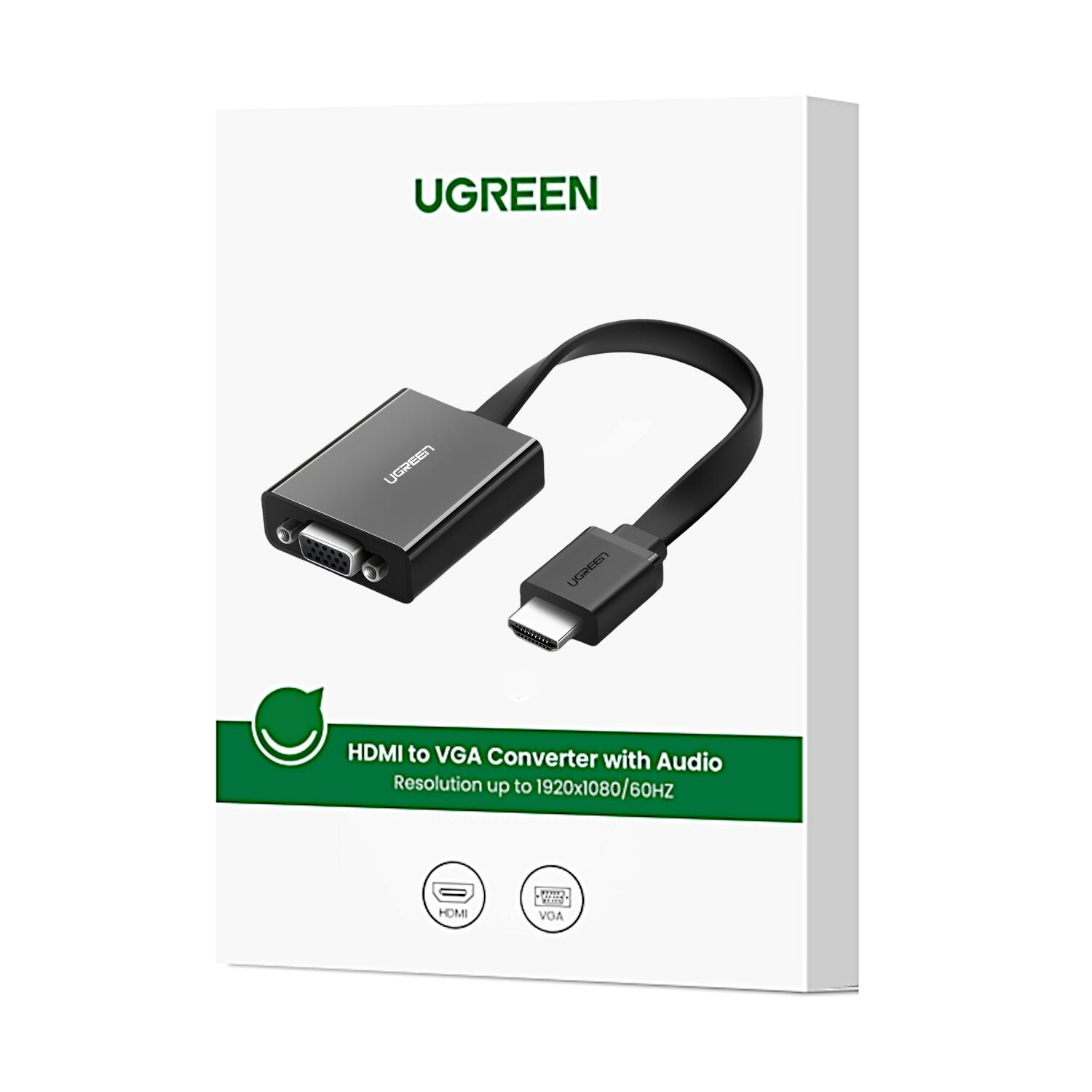 Ugreen HDMI To VGA Adapter, With 3.5MM Audio And Power Port Black image 5