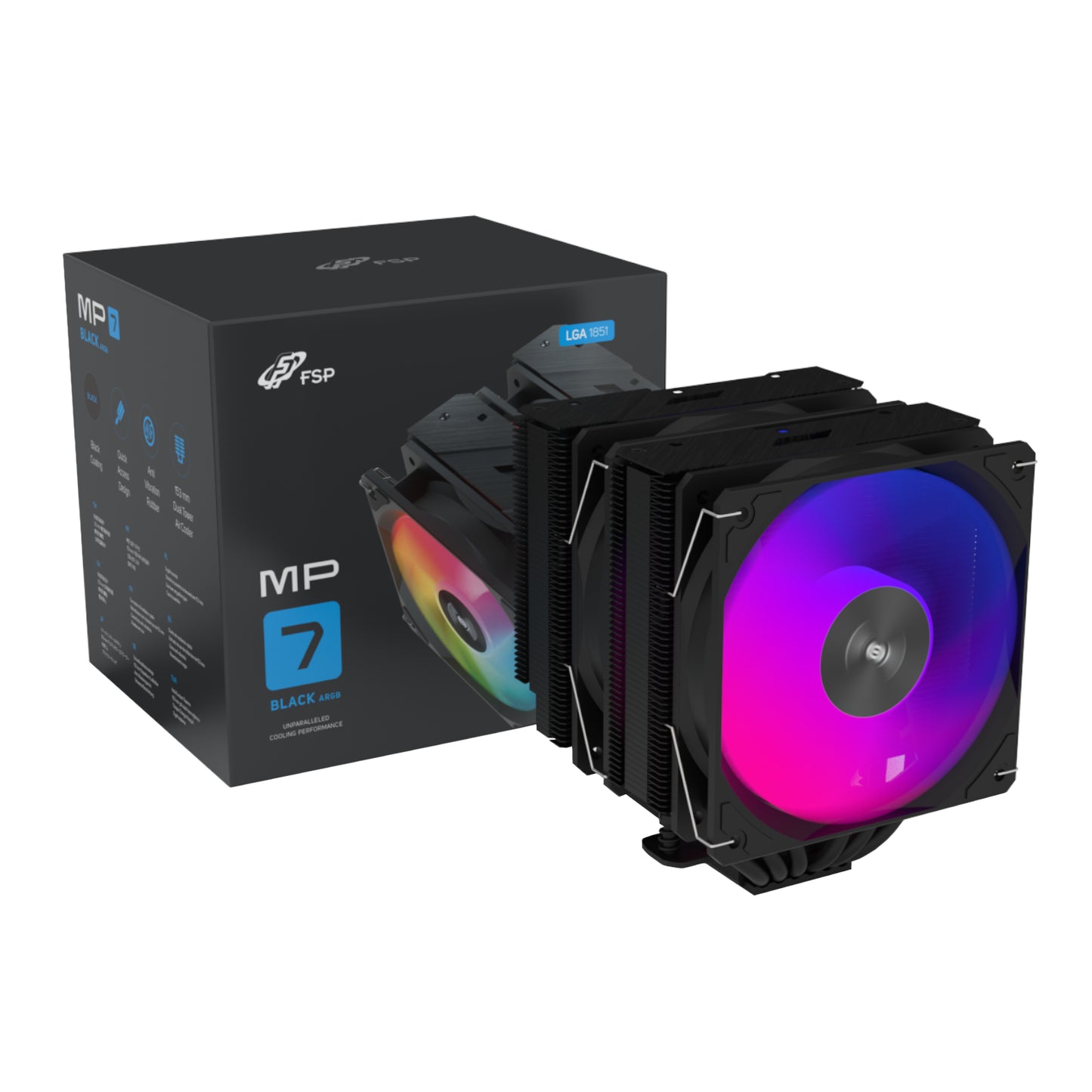 Fsp 120MM PWM ARGB CPU Air Cooler Black