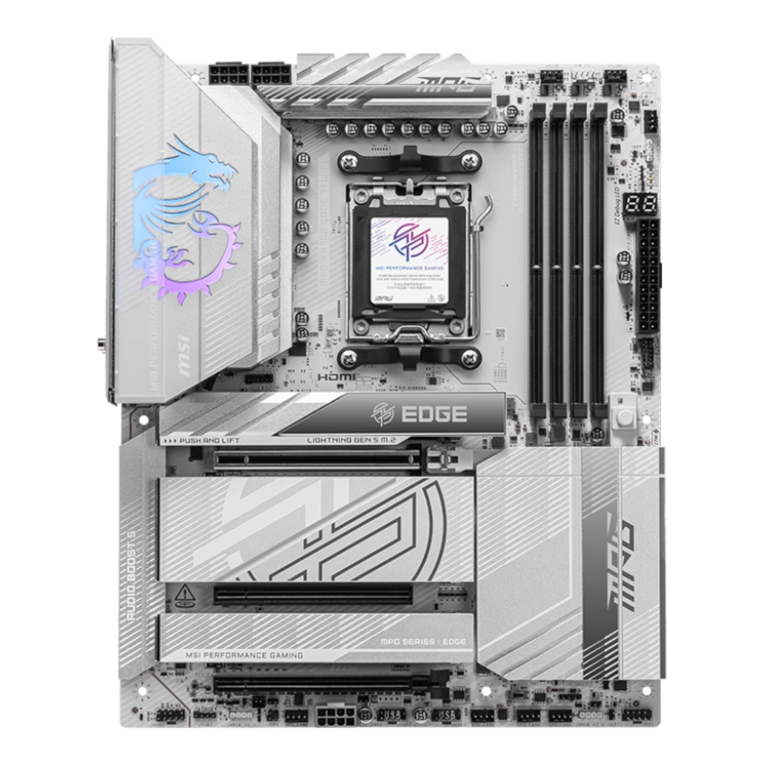 Msi Mpg X870E Edge Ti WIFI AM5 ATX DDR5 Gaming Motherboard image 2