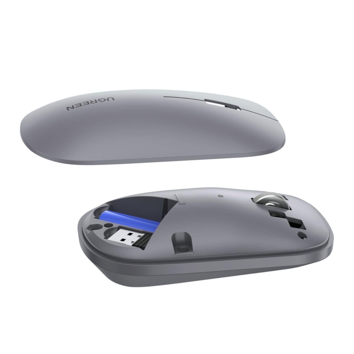 Ugreen Portable 2.4GHZ Wireless Mouse Grey image 3