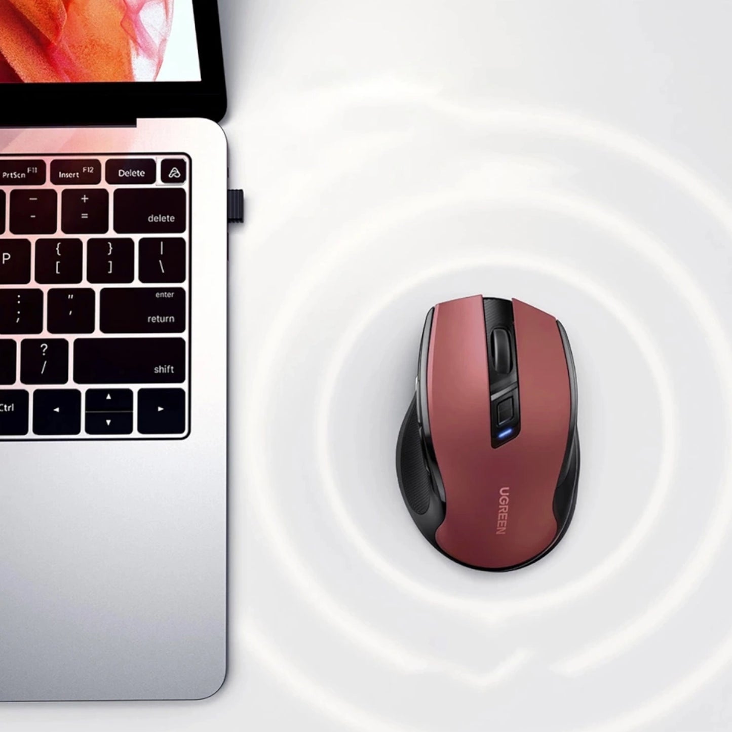 Ugreen MU006 2.4GHZ Wireless Optical Mouse Red image 5