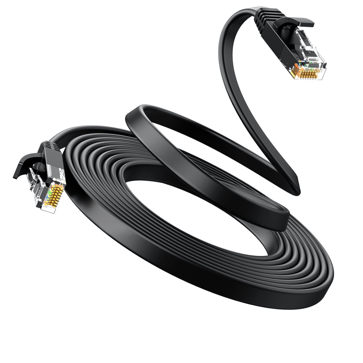 Ugreen NW102 CAT6 U/Utp Flat Ethernet Cable 8M Black image 3