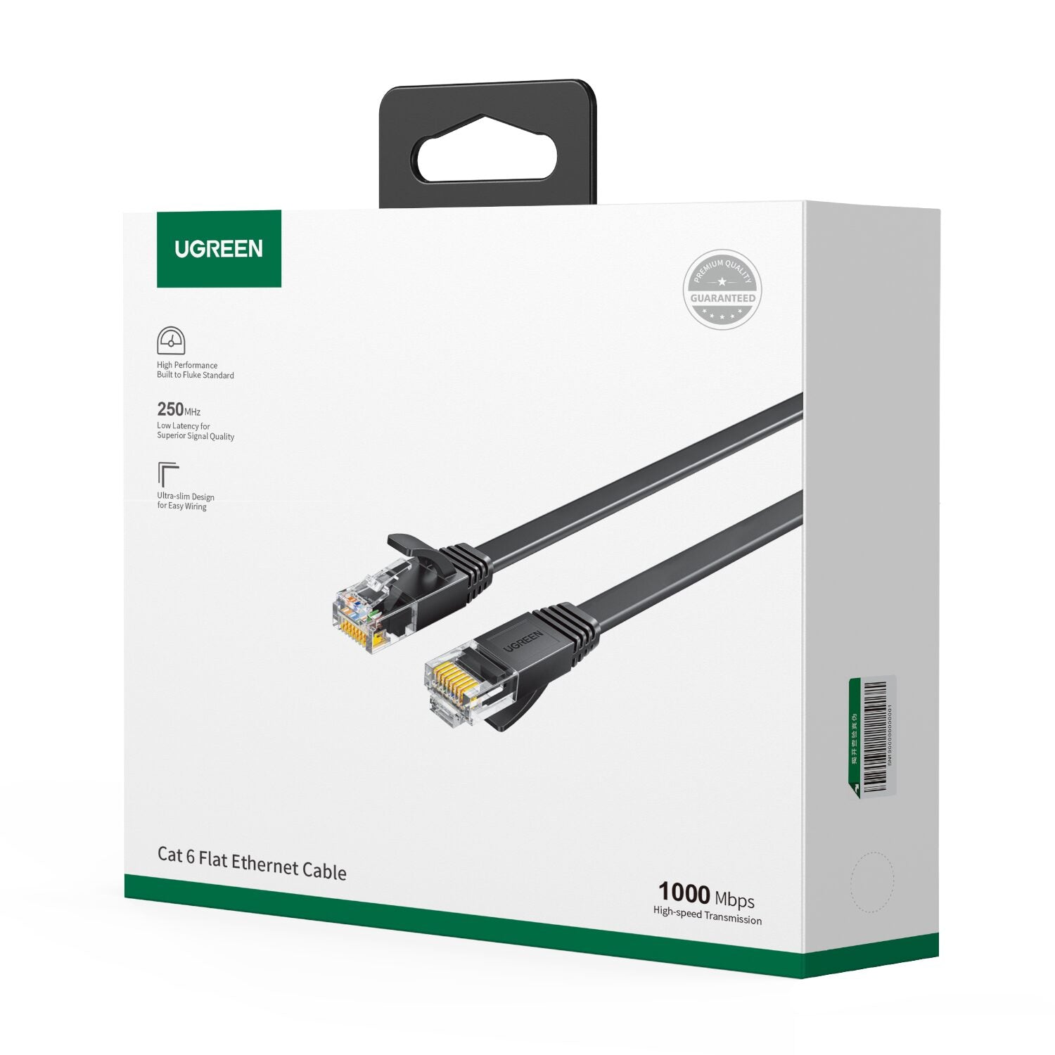 Ugreen NW102 CAT6 U/Utp Flat Ethernet Cable 8M Black image 5