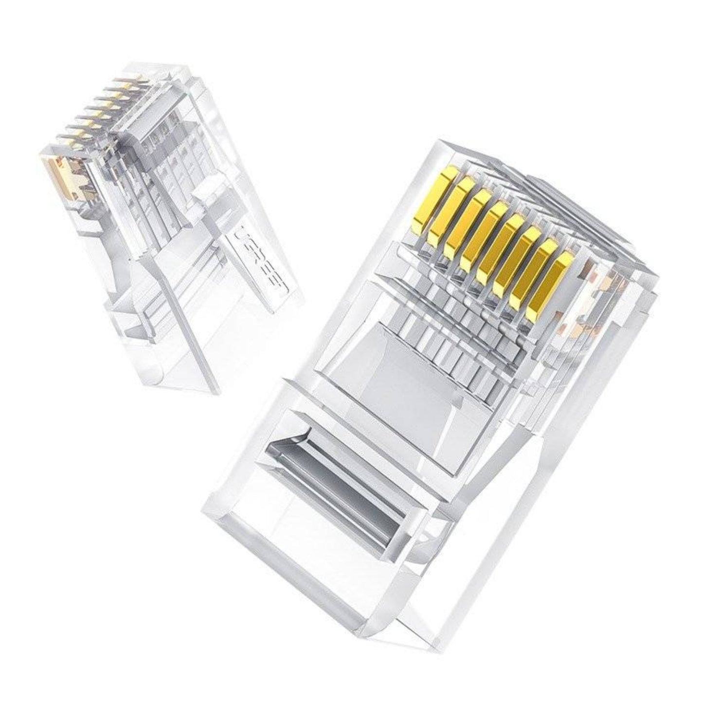 Ugreen CAT6 RJ45 Modular Plugs Transparent With Gold Contacts (10 Pieces)