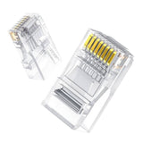 Ugreen CAT6 RJ45 Modular Plugs Transparent With Gold Contacts (10 Pieces)