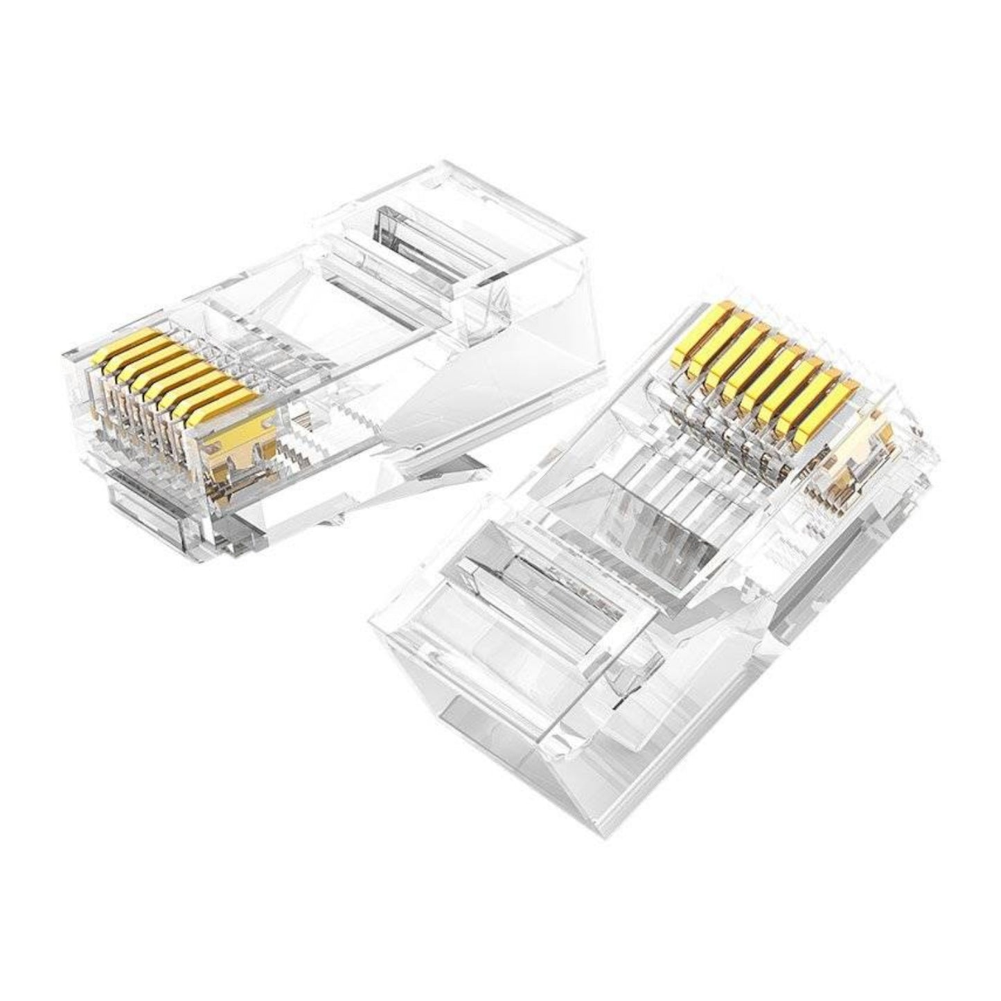 Ugreen CAT6 RJ45 Modular Plugs Transparent With Gold Contacts (10 Pieces) image 3