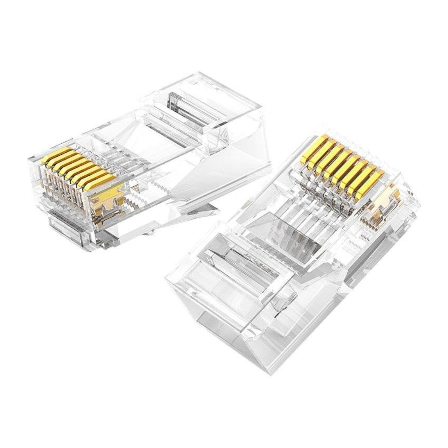 Ugreen CAT6 RJ45 Modular Plugs Transparent With Gold Contacts (10 Pieces) image 3