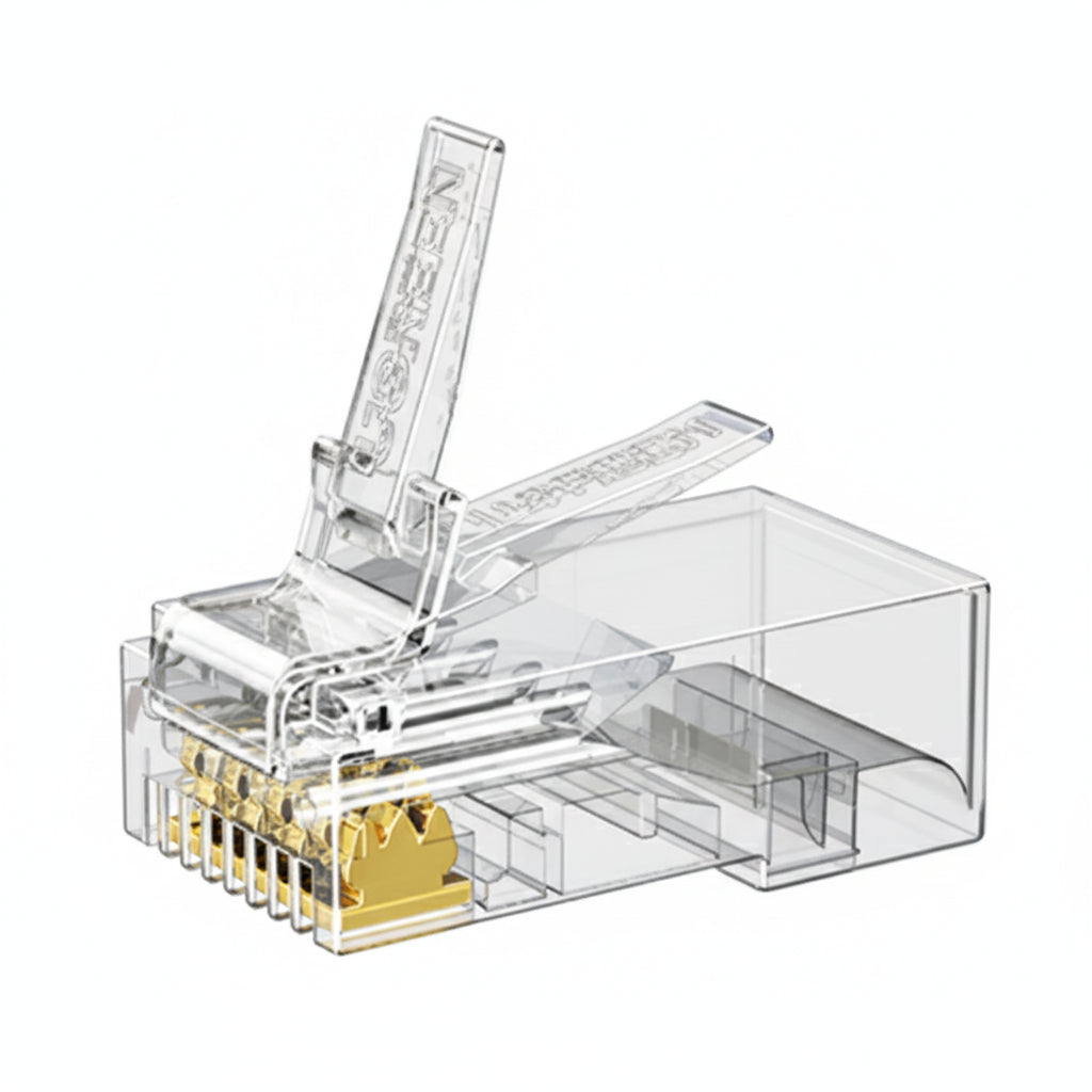 Ugreen CAT6 RJ45 Modular Plugs (50 Pcs)–transparent With Gold Contacts image 2