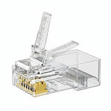 Ugreen CAT6 RJ45 Modular Plugs (50 Pcs)–transparent With Gold Contacts image 2
