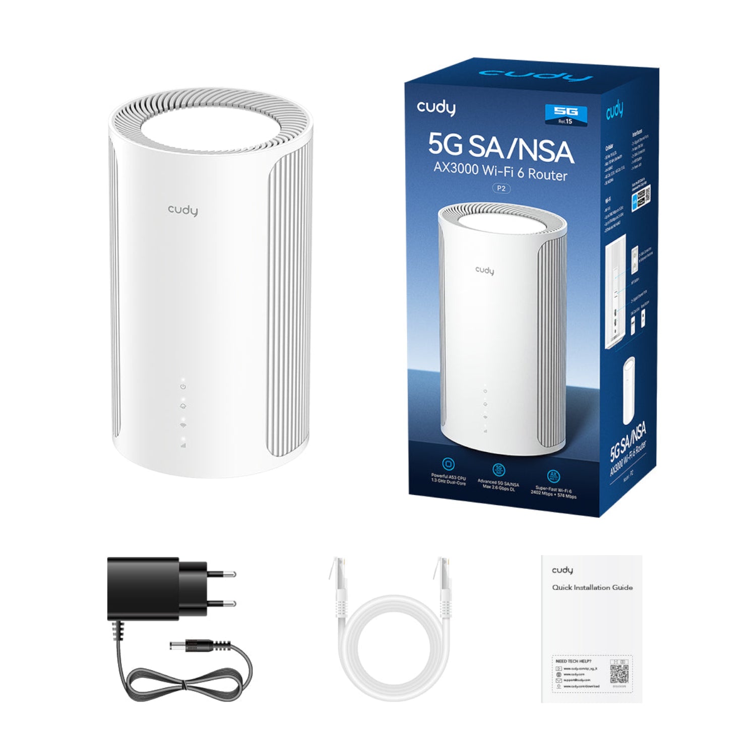 Cudy AX3000 Dual Band 5G WI-FI 6 Lte Router -White image 4