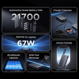 Ugreen 20000MAH 67W Nexode Power Bank With Built-In Cable image 6