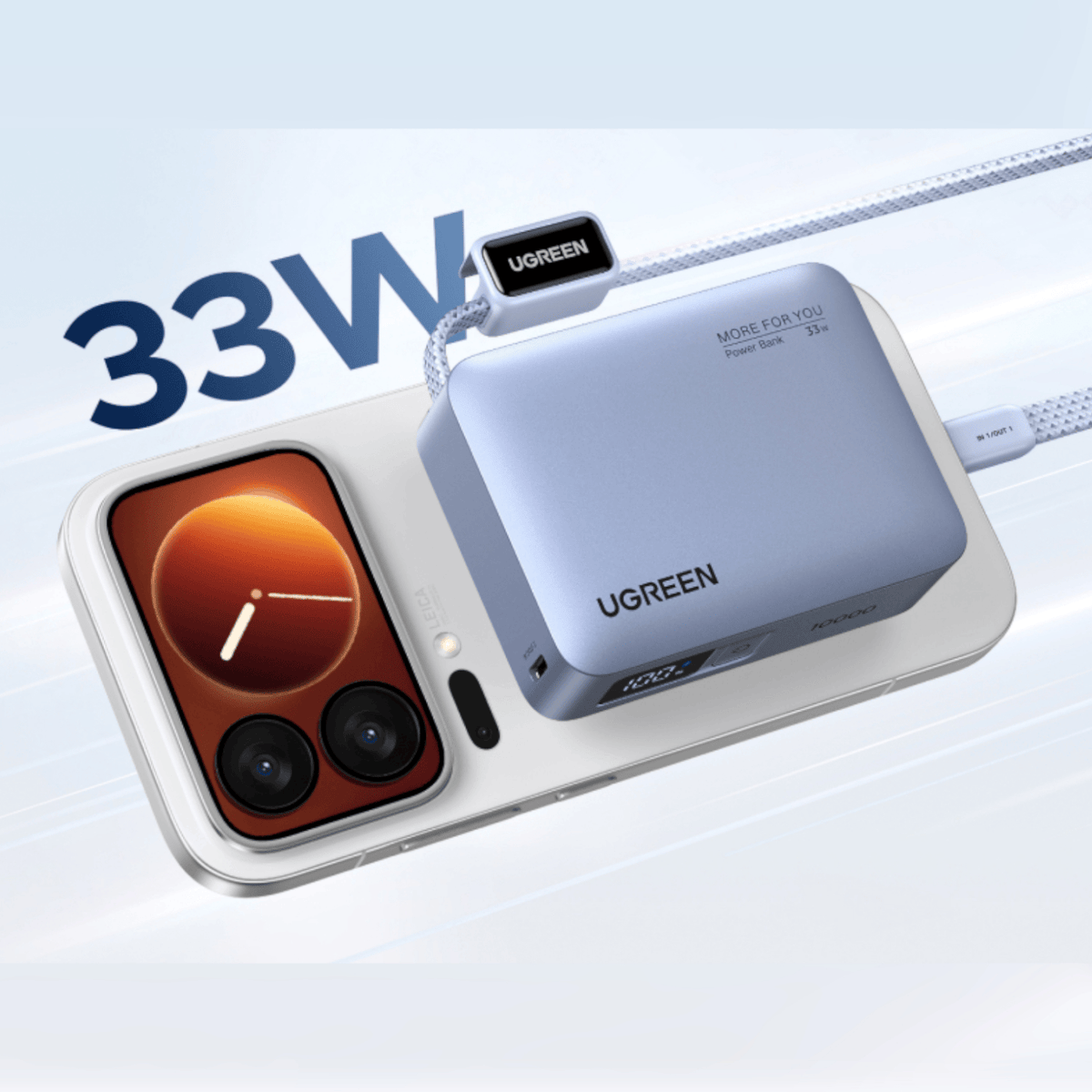 Ugreen Nexode 10000MAH 30W Power Bank With Built-In USB Type-C Cable image 4