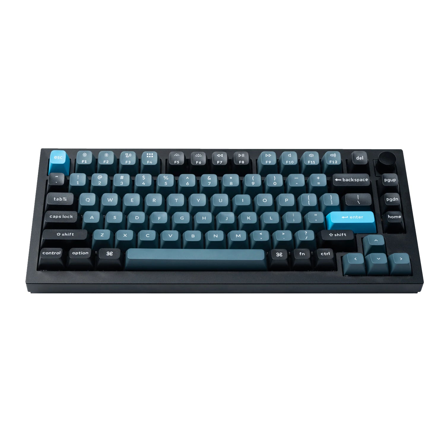 Keychron Double Shot Ksa Pbt Keycap Set Dark Grey/Grey/Blue image 2
