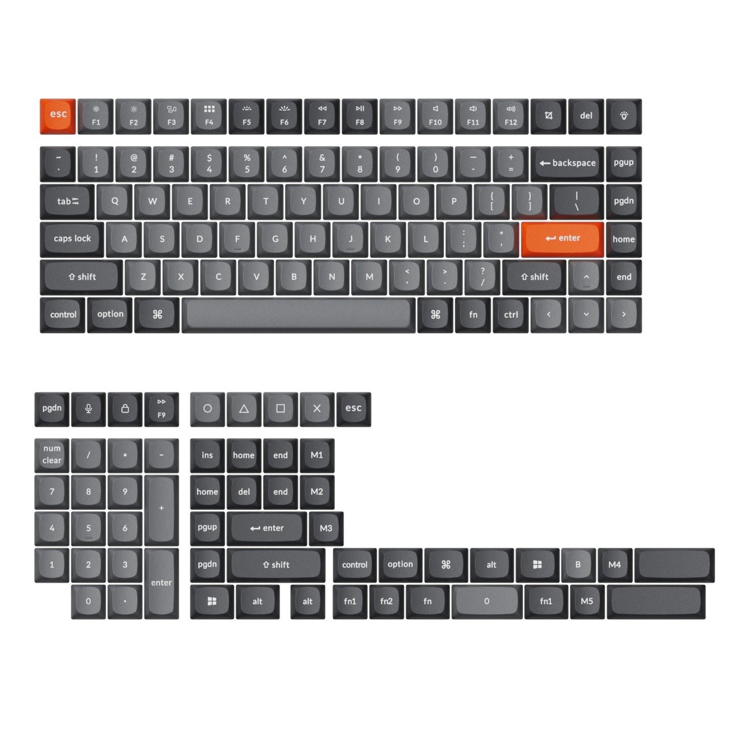 Keychron Double-Shot Pbt Osa Keycap Set Grey
