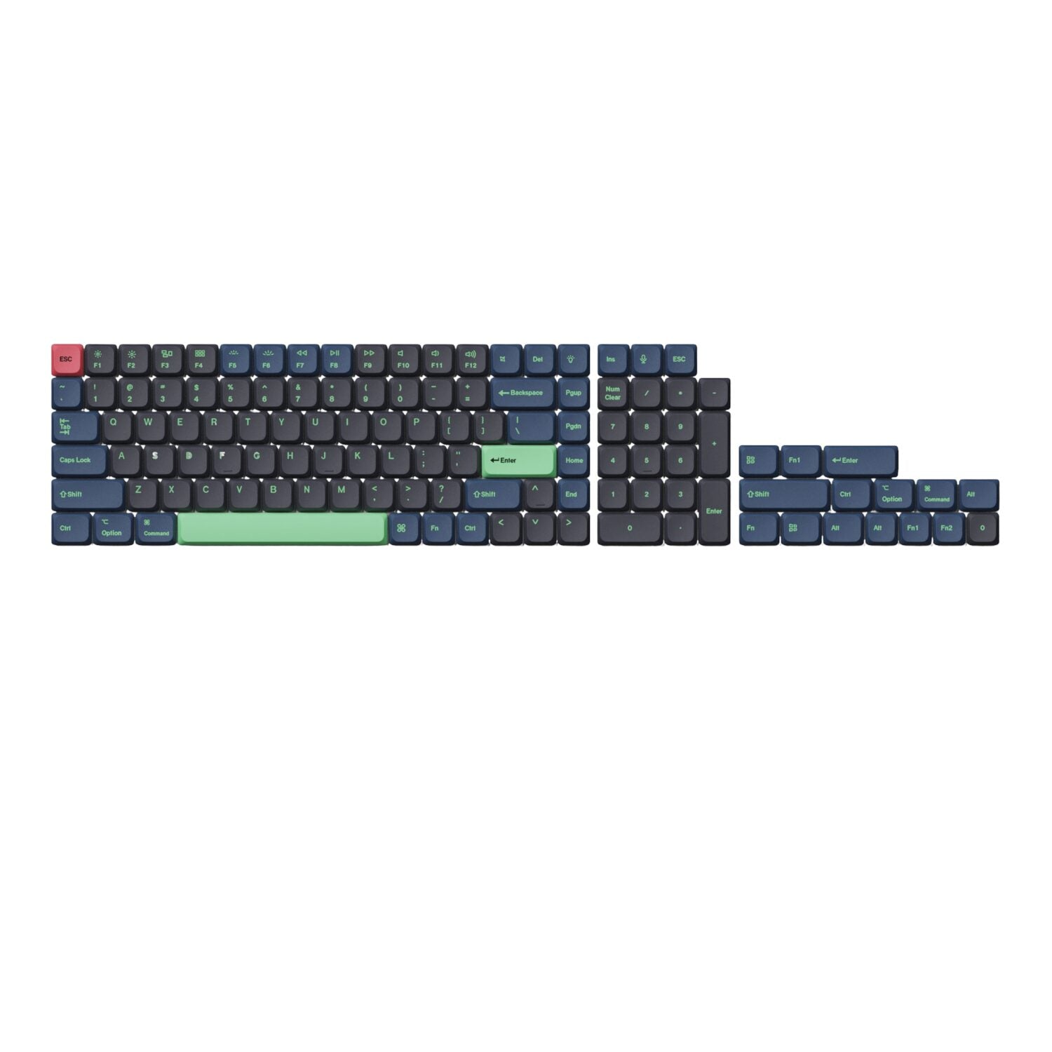 Keychron Low Profile Dye-Sub Pbt Lsa Full Set Keycap Set – Hacker Edition (133 Keys, Pbt, Low Profile)