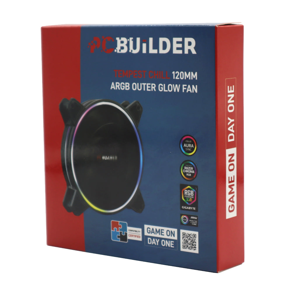 Pcbuilder Tempest Chill 120MM ARGB Outer Glow Fan image 3