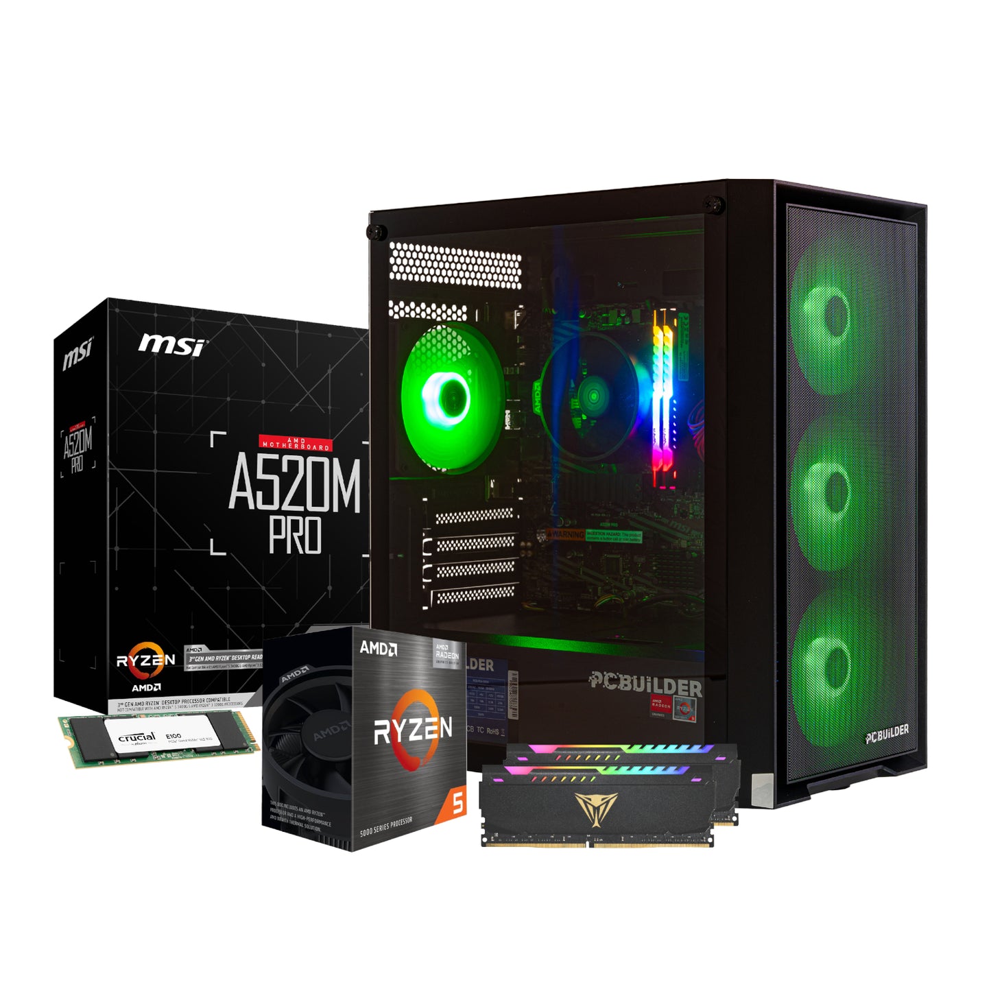 Pcbuilder Ryzen 5 5600GT Defender Windows 11 Gaming PC image 2