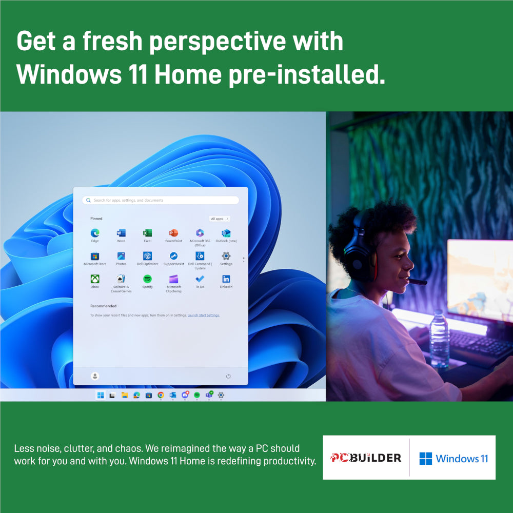 Pcbuilder AMD Ryzen 7 5700G Home Master Windows 11 Desktop PC image 2