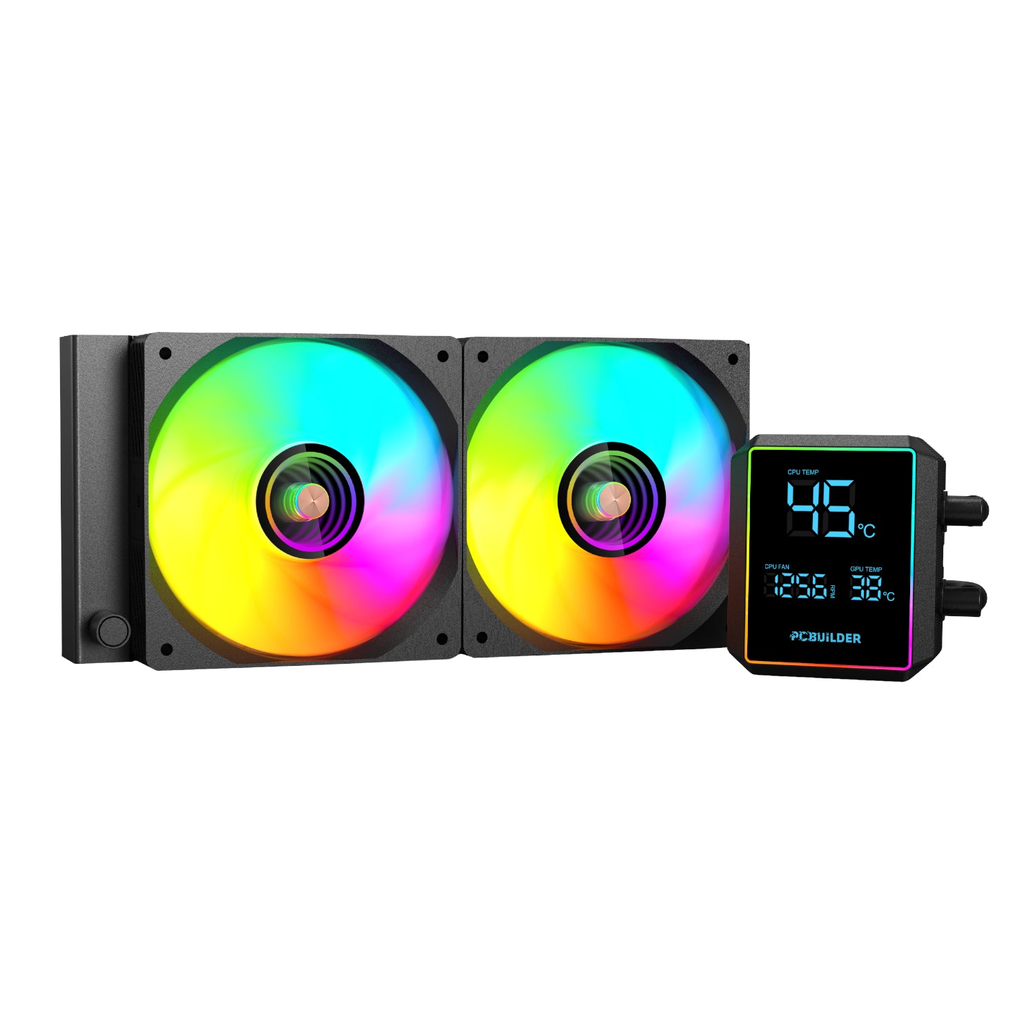 Pcbuilder Blizzard Frost 240MM Aio ARGB Liquid CPU Cooler Black