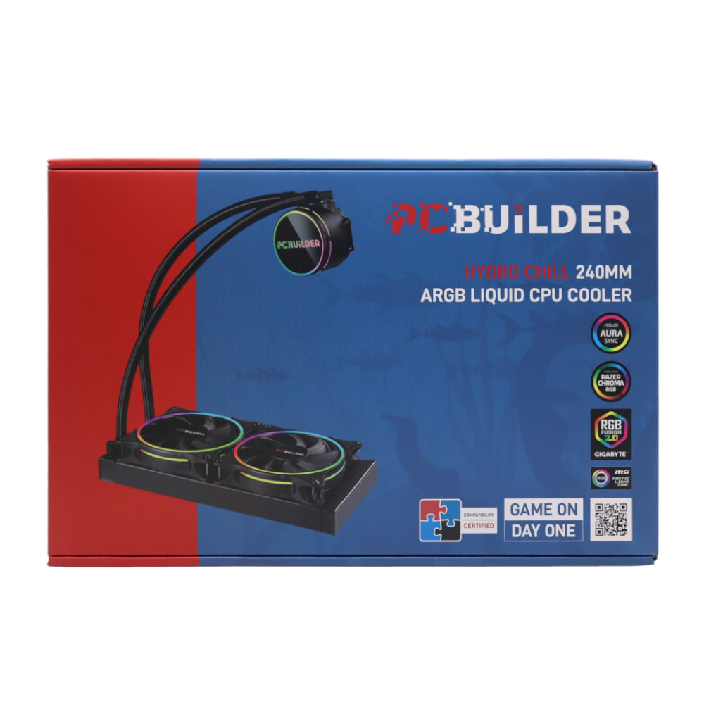 Pcbuilder Hydro Chill 240MM Aio Liquid CPU Cooler ARGB image 4