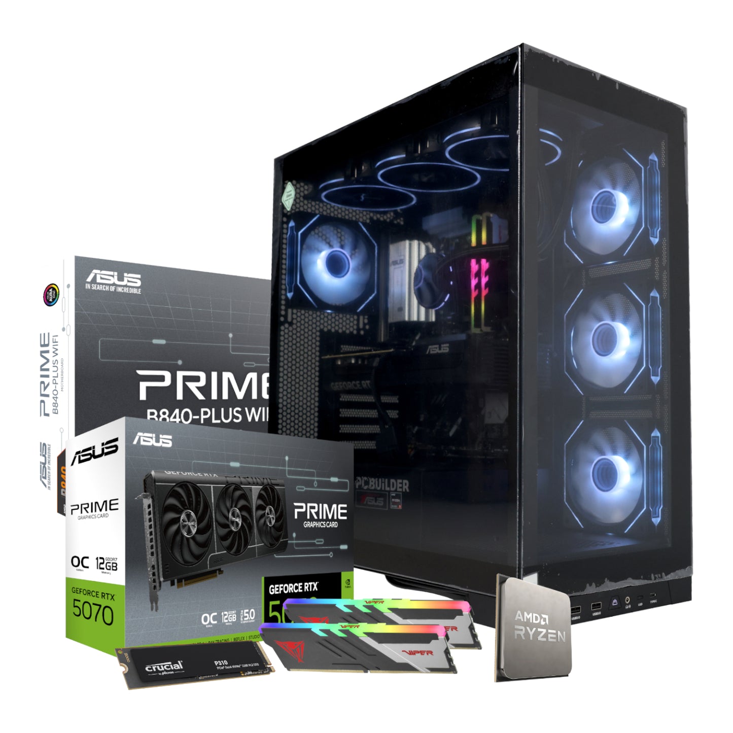 Pcbuilder Ryzen 5 7600 Maverick Windows 11 Gaming PC image 2