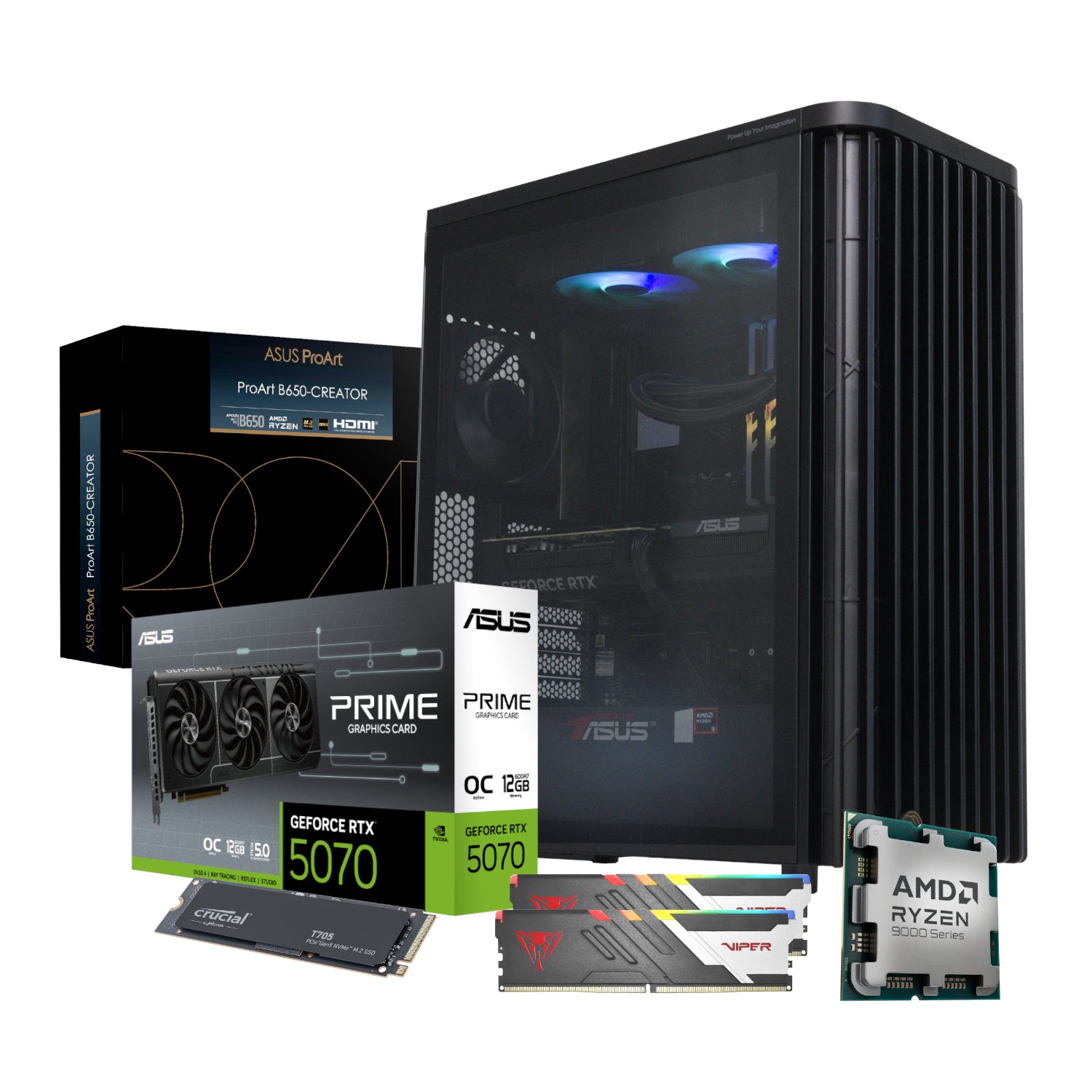 Pcbuilder Ryzen 9 9900X Michelangelo Windows 11 Creator PC image 2
