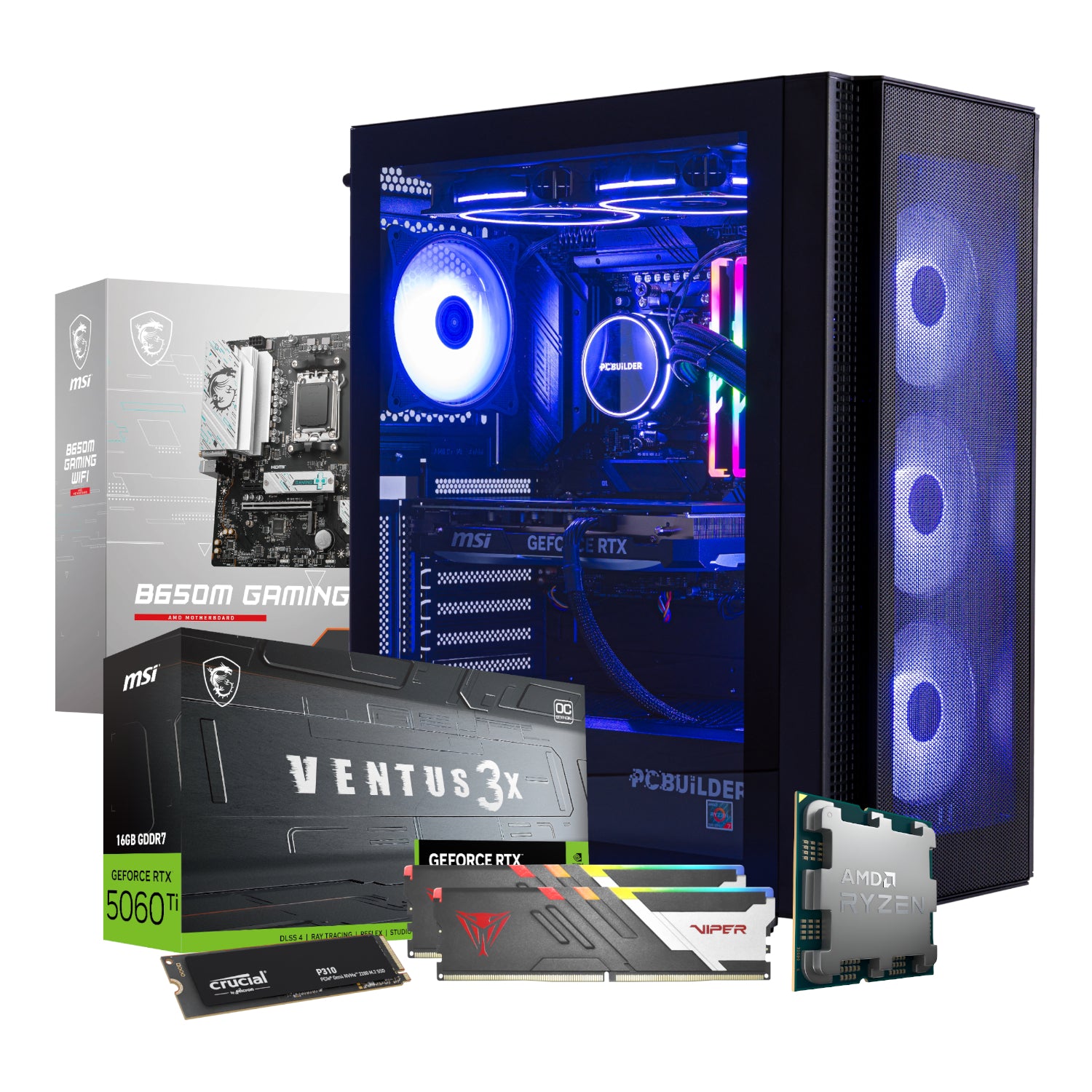 Pcbuilder Ryzen 5 9600X Nexus Windows 11 Gaming PC image 2