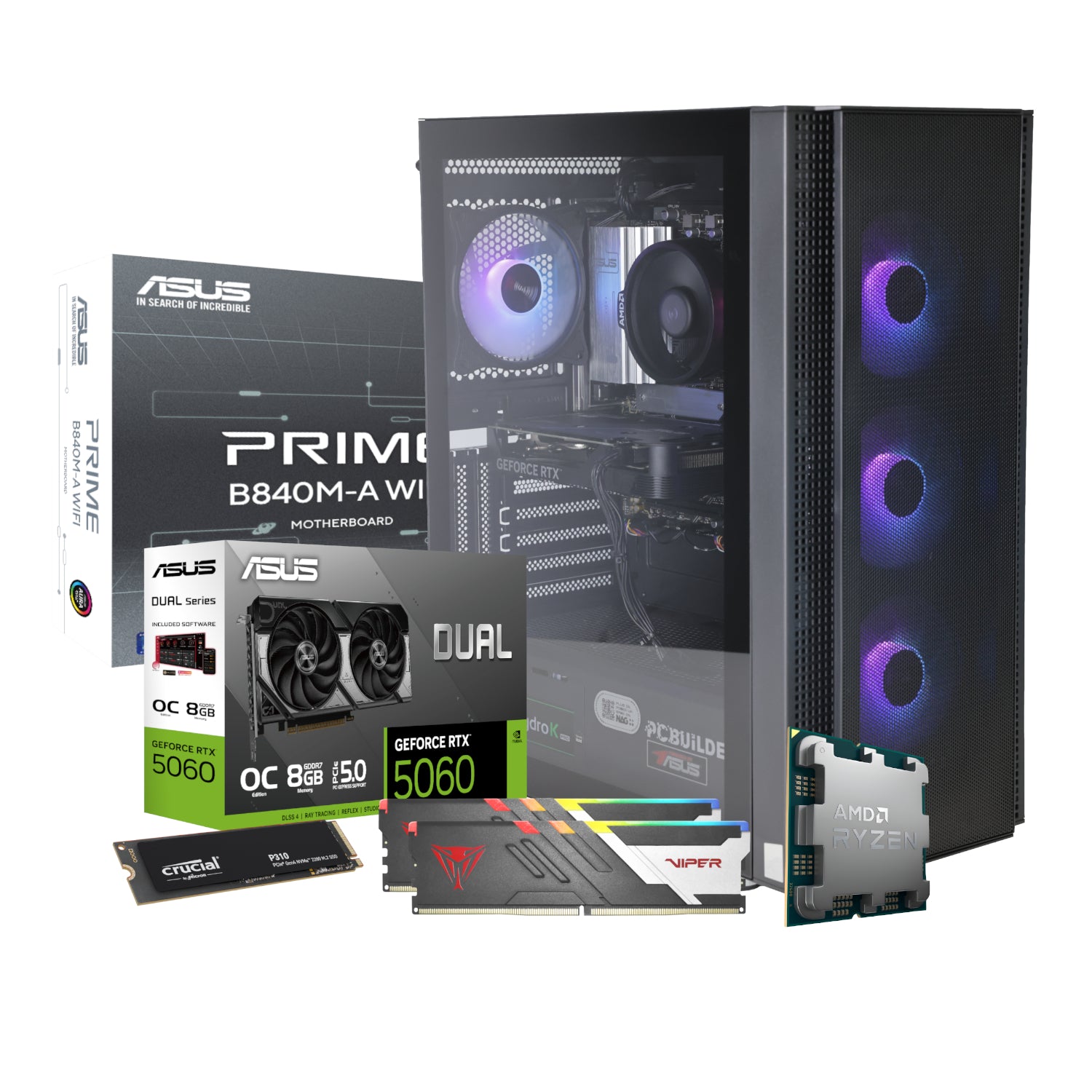 Pcbuilder Ryzen 5 8400F Oblivion Windows 11 Gaming PC image 2