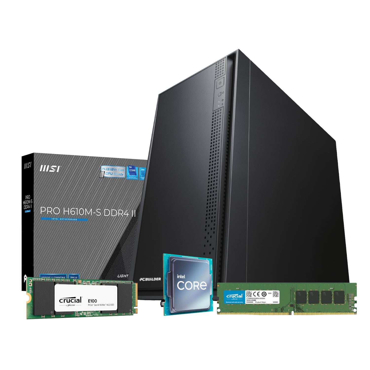 Pcbuilder INTEL I3-14100 Office Master Windows 11 Desktop PC