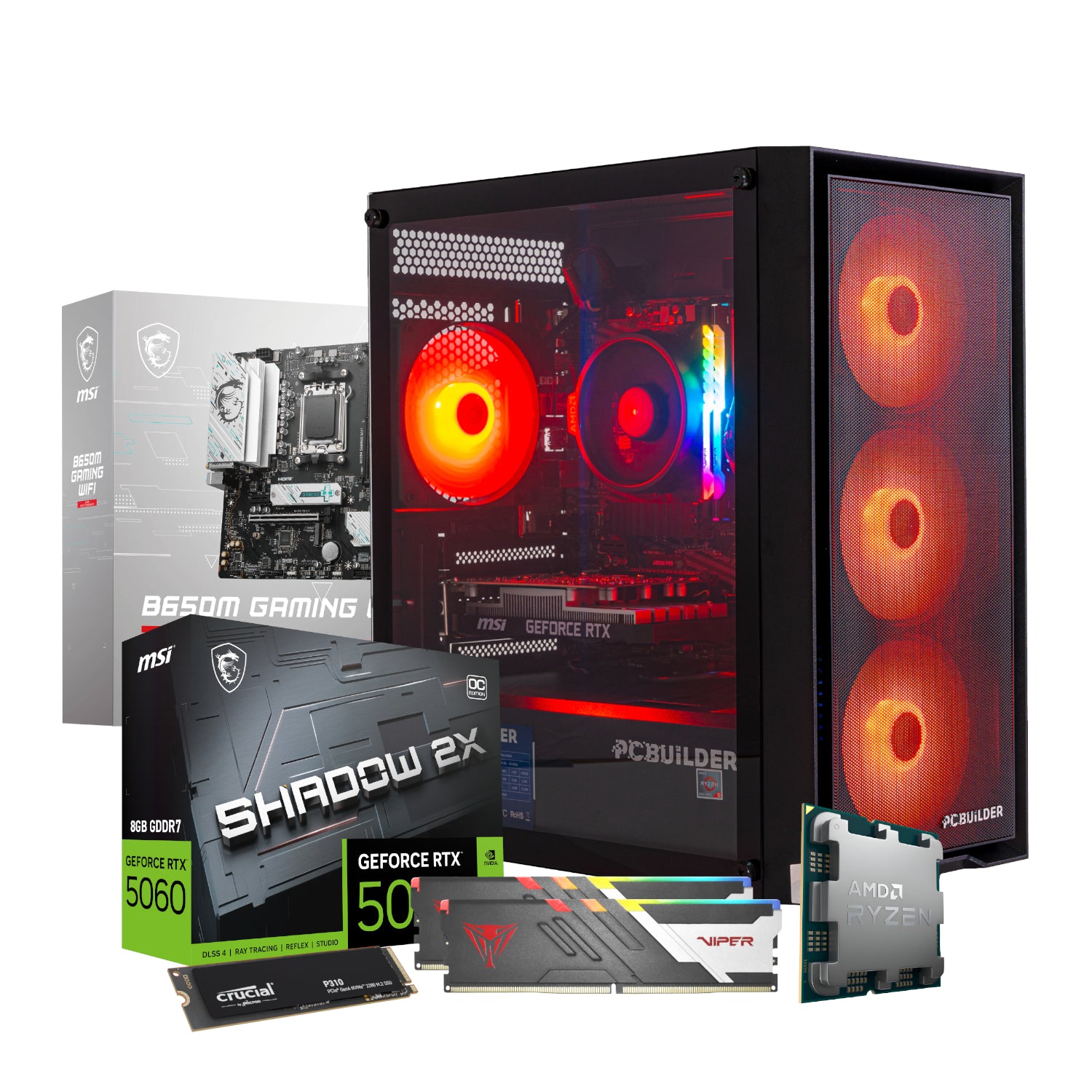 Pcbuilder Ryzen 5 8400F Recon Windows 11 Gaming PC image 2