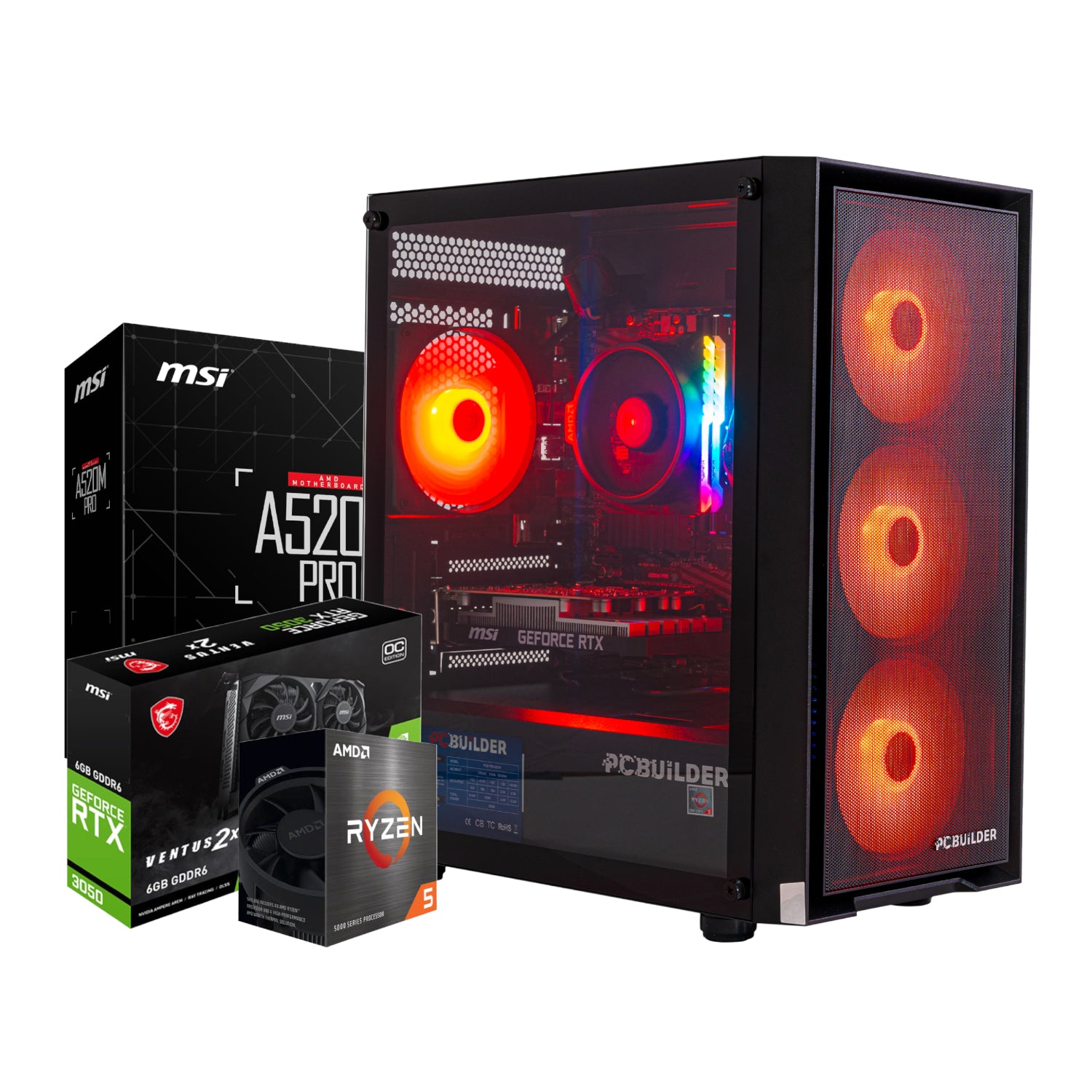 Pcbuilder Ryzen 5 5500 Scout Windows 11 Gaming PC image 2
