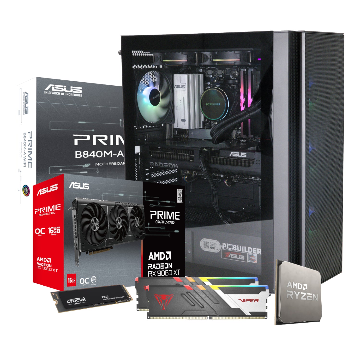Pcbuilder Ryzen 5 7600 Seeker Windows 11 Gaming PC image 2
