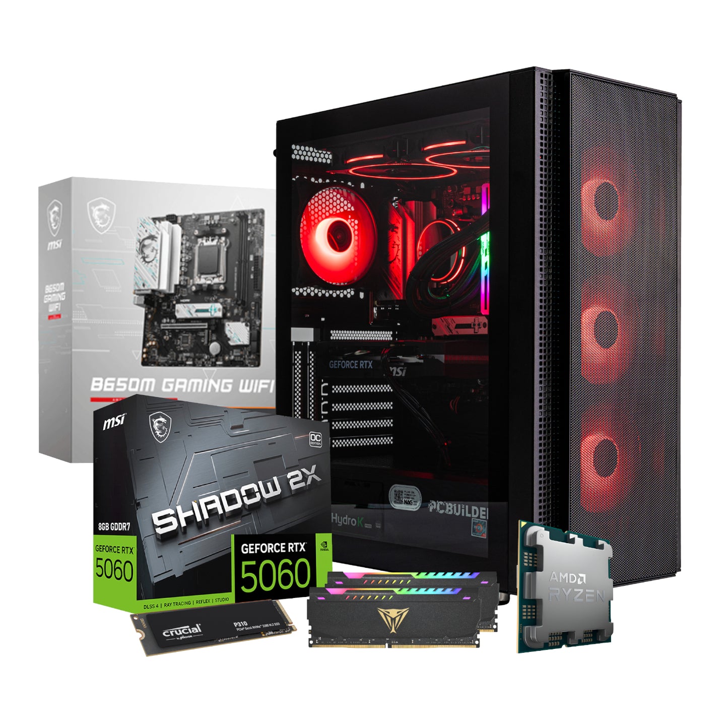 Pcbuilder Ryzen 5 7600 Specialist Windows 11 Gaming PC image 2