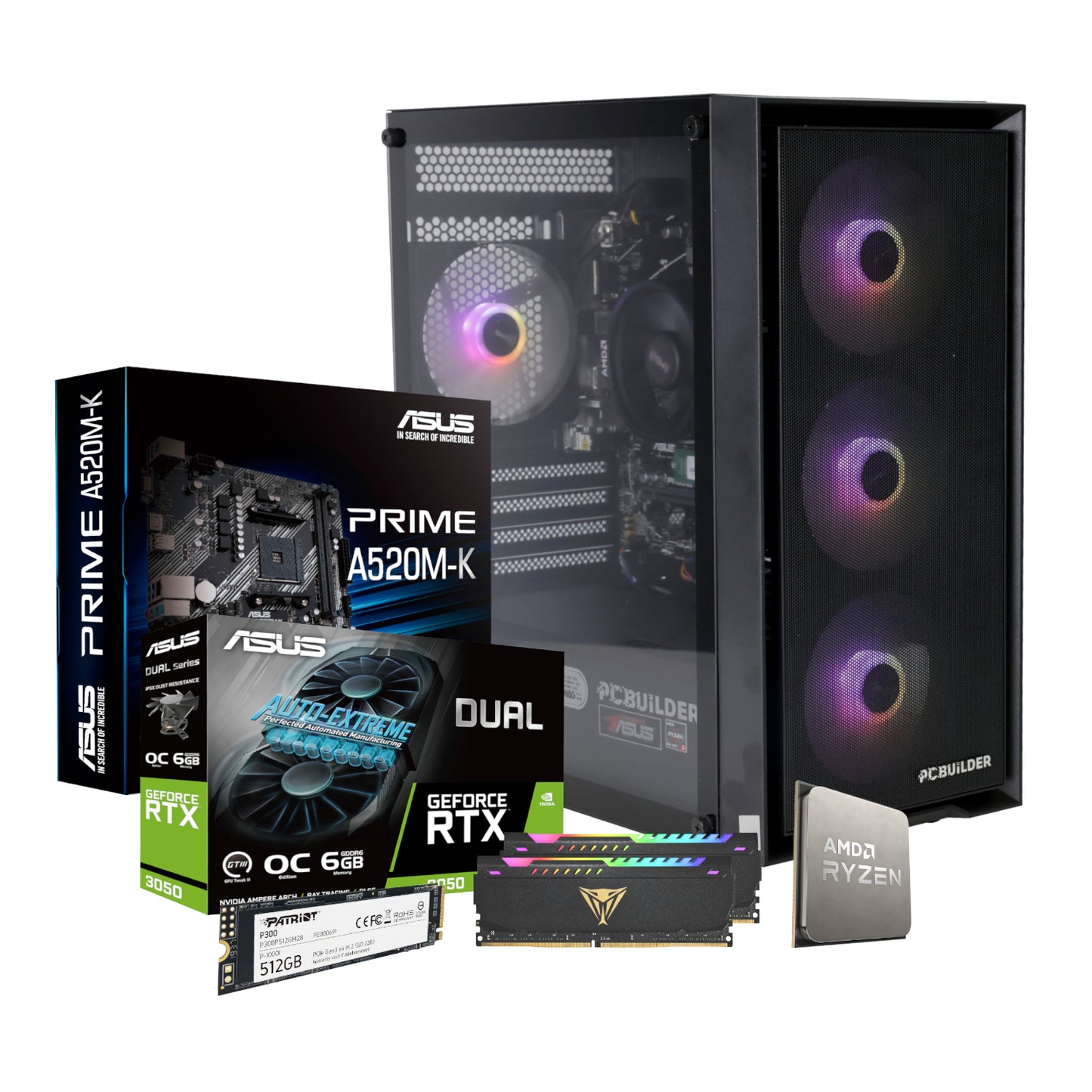 Pcbuilder Ryzen 5 5500 Stalker Windows 11 Gaming PC image 2