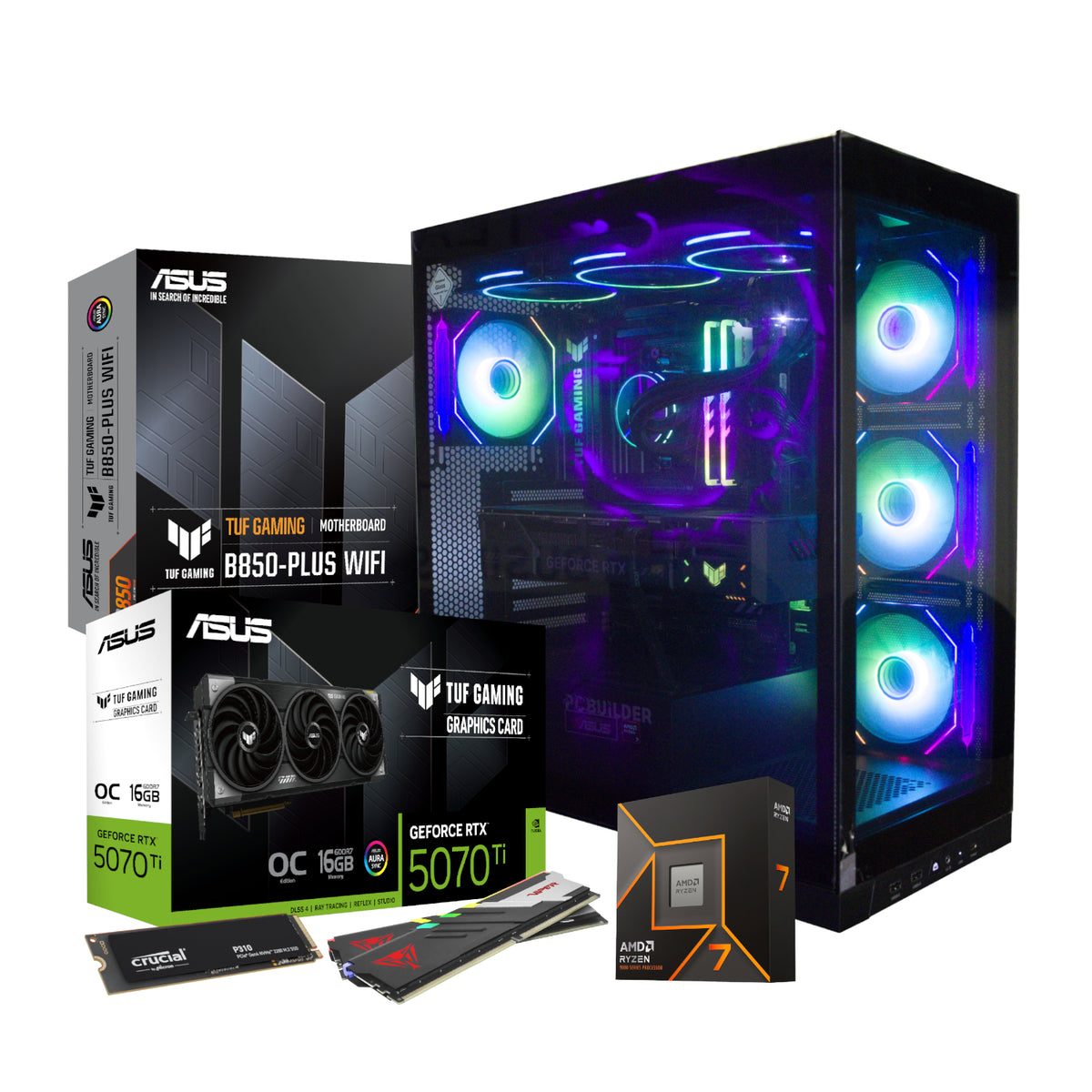 Pcbuilder Ryzen 7 9700X Valour Windows 11 Gaming PC image 2