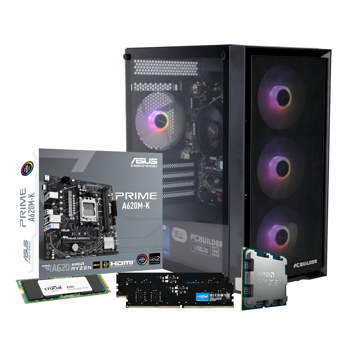Pcbuilder Ryzen 5 8600G Warden Windows 11 Gaming PC image 2