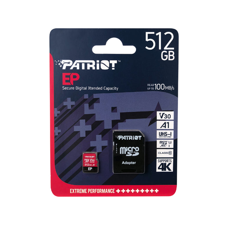 Patriot Ep V30 A1 512GB Micro Sdxc Card + Adapter image 3