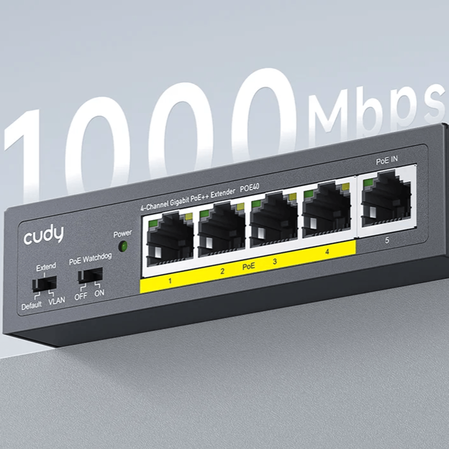 Cudy 4 Port Gigabit POE 1X POE Input 60W Switch image 4