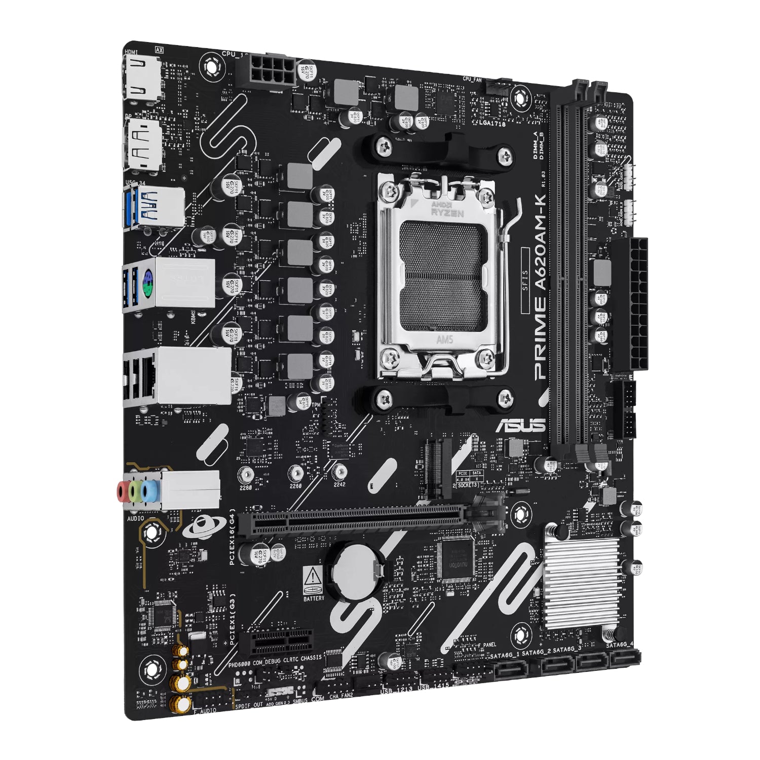 Asus Prime A620AM-K AM5 M-ATX Motherboard image 3