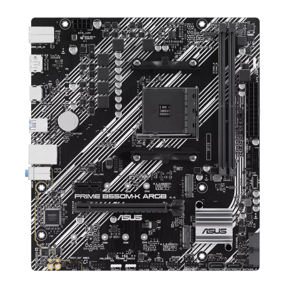 Asus Prime B550M-K ARGB AM4 M-ATX Motherboard image 2