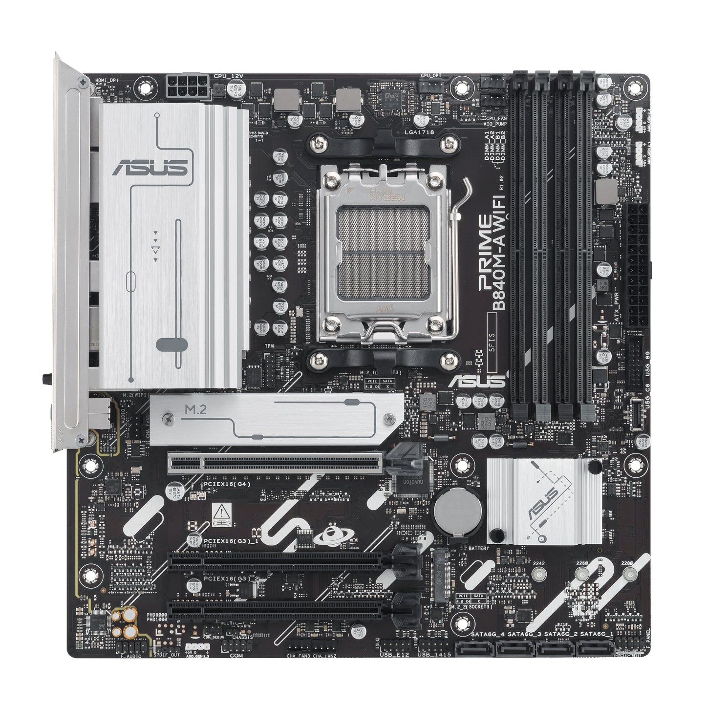 Asus Prime B840M-A WIFI M-ATX Gaming Motherboard image 2