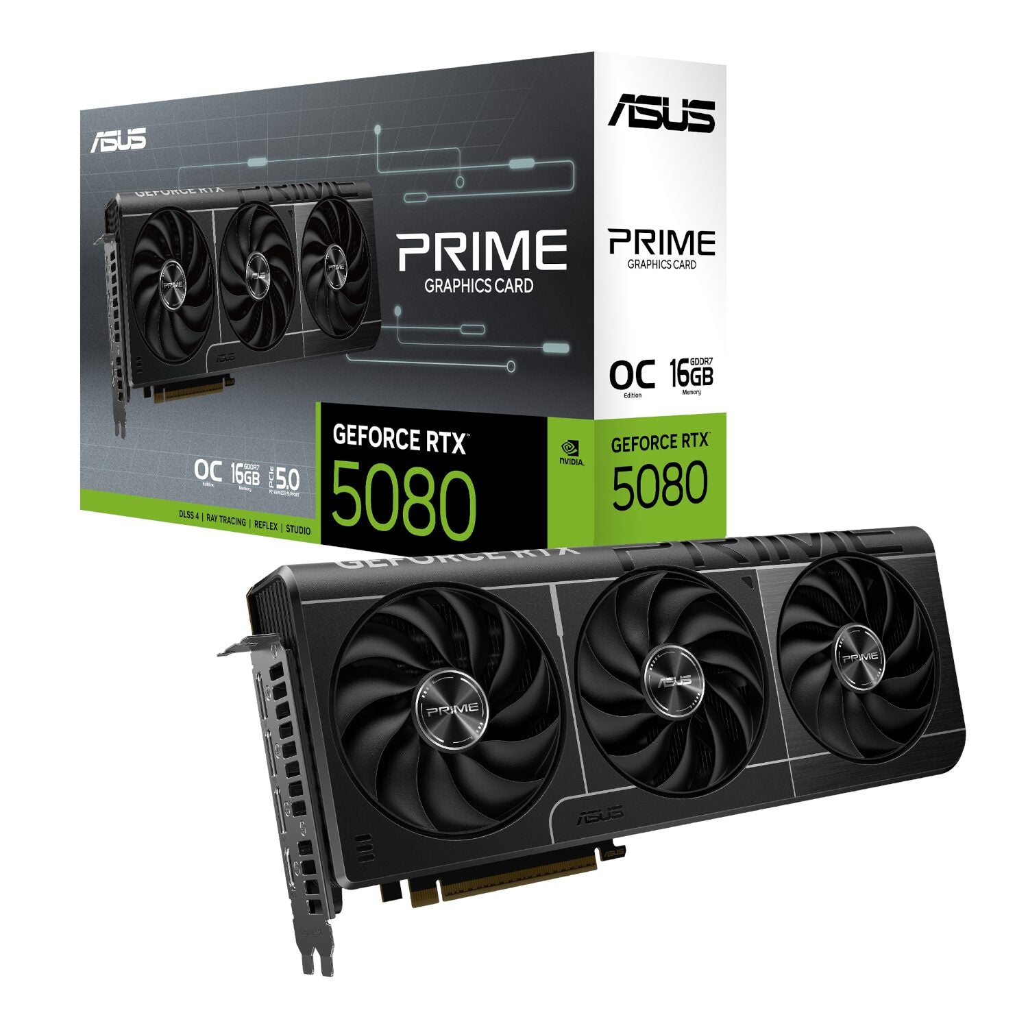 Asus Prime Geforce Rtx 5080 16GB Oc Edition GDDR7 Graphics Card