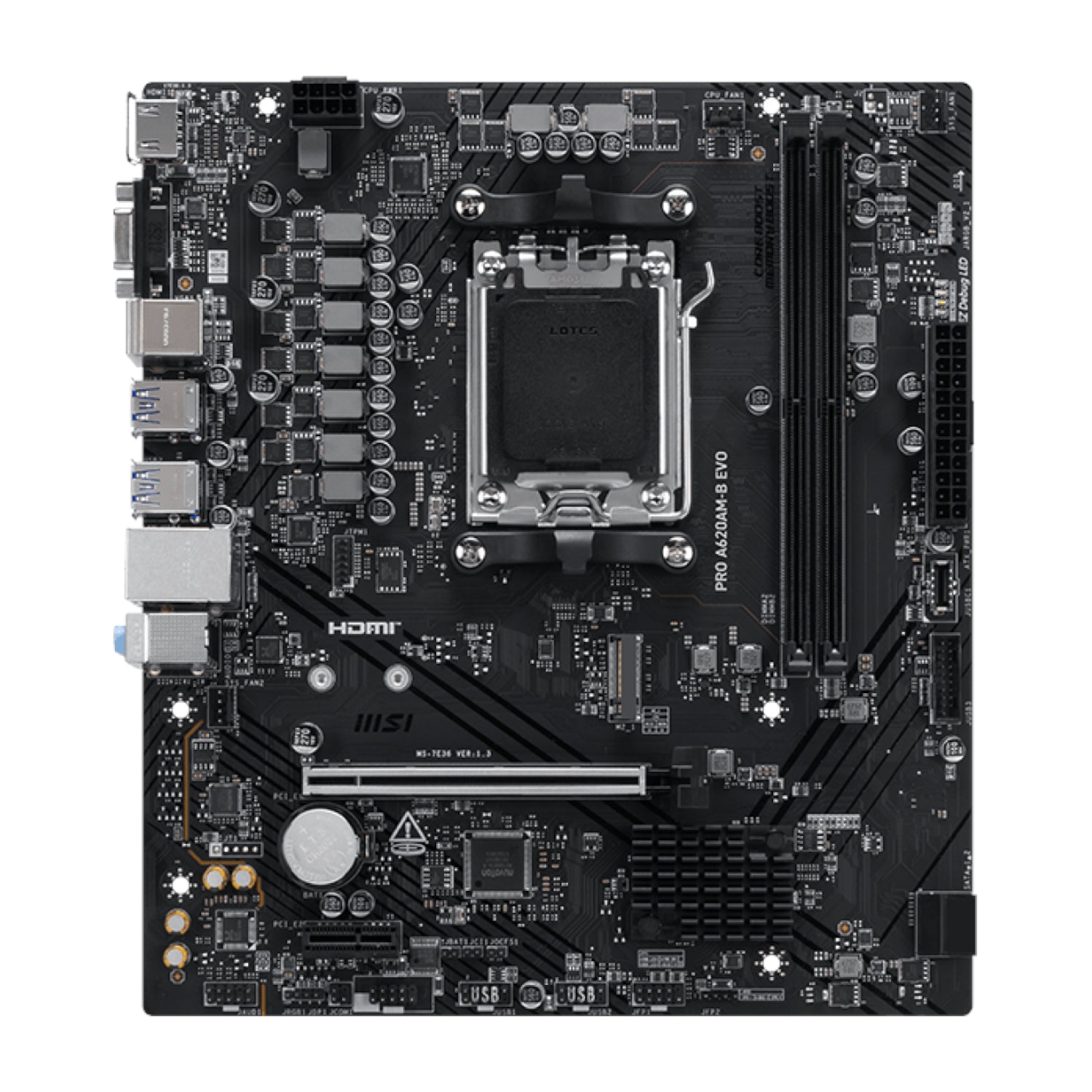 Msi Pro A620AM-B Evo AM5 M-ATX Motherboard image 2