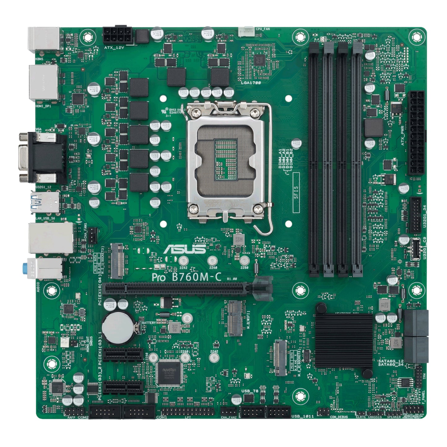 Asus Pro B760M C Csm Lga 1700 M-ATX Motherboard image 2
