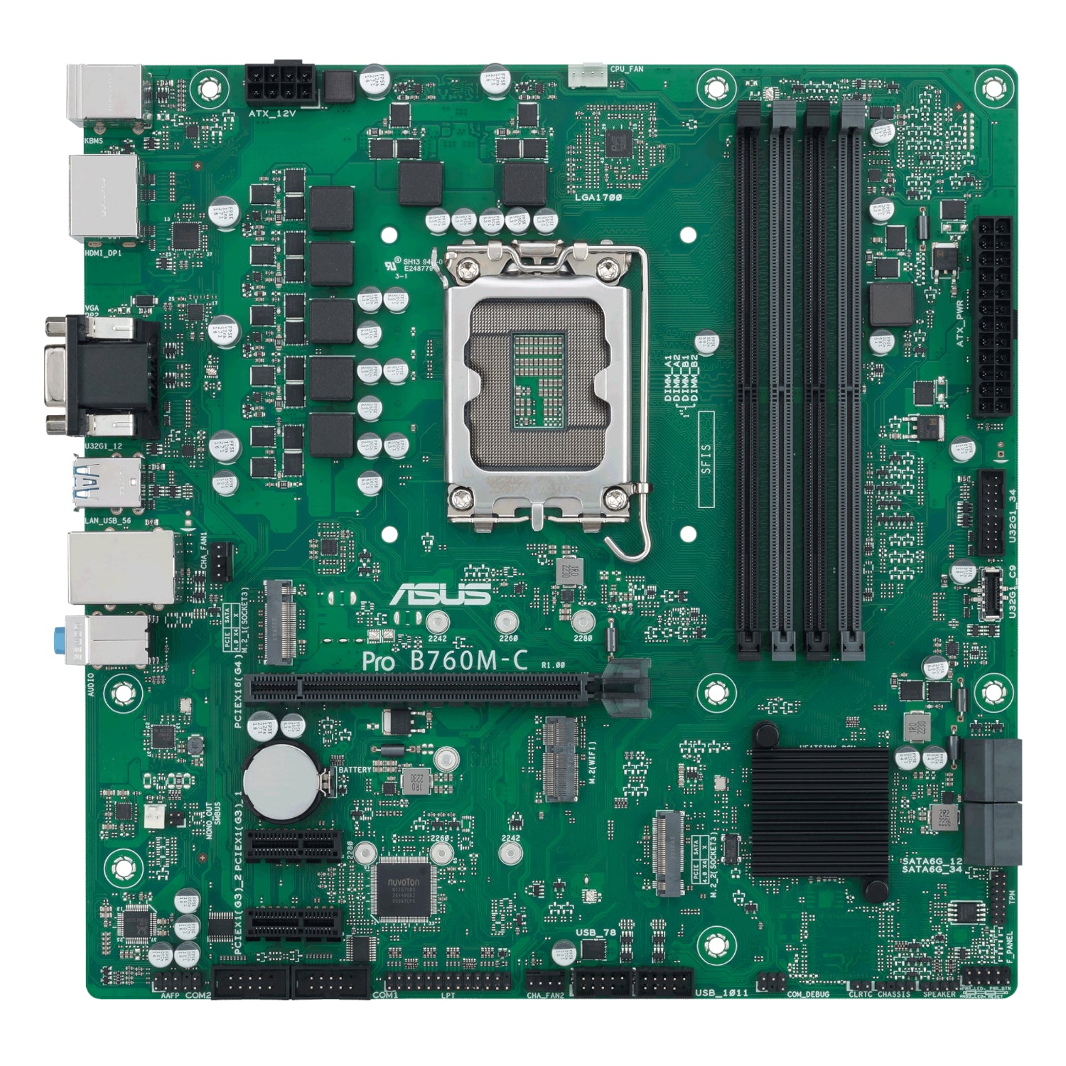 Asus Pro B760M C Csm Lga 1700 M-ATX Motherboard image 2