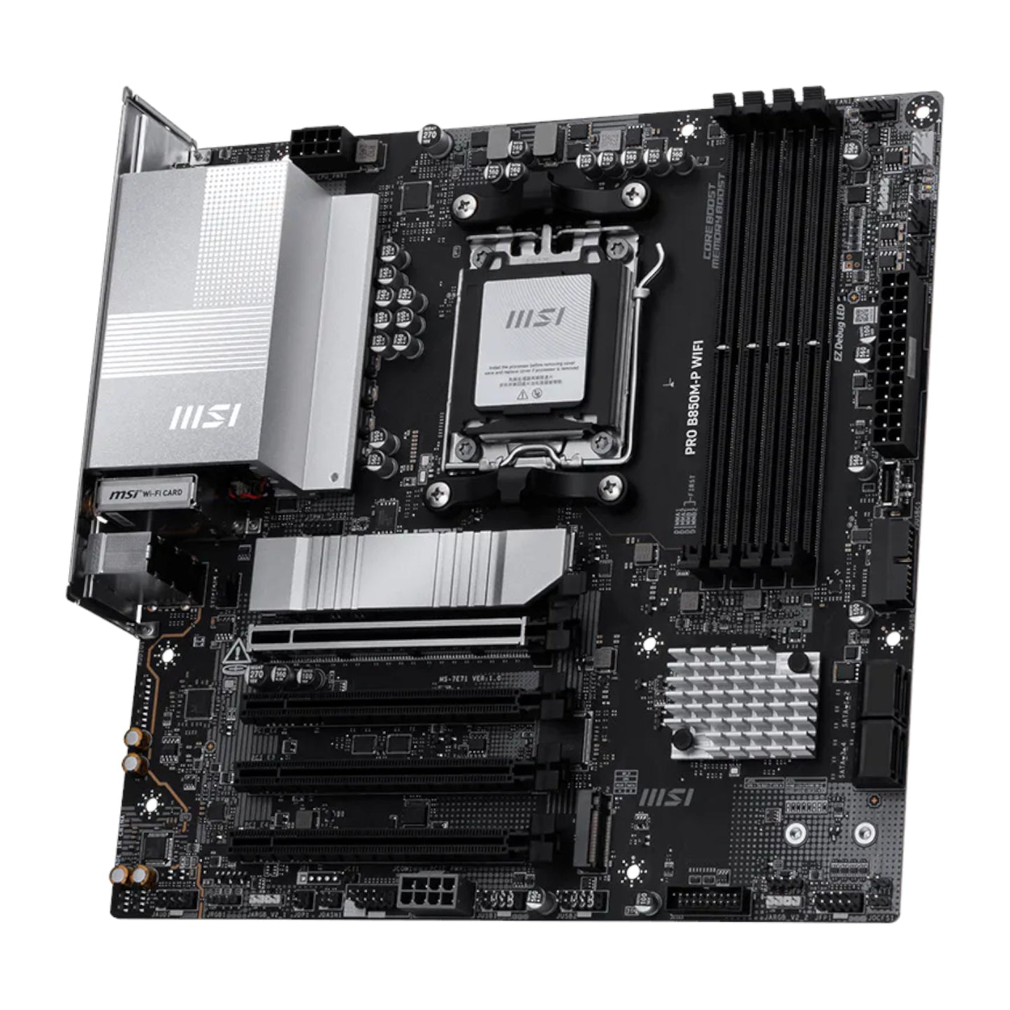 Msi Pro B850M-P WIFI AM5 MATX Motherboard image 3
